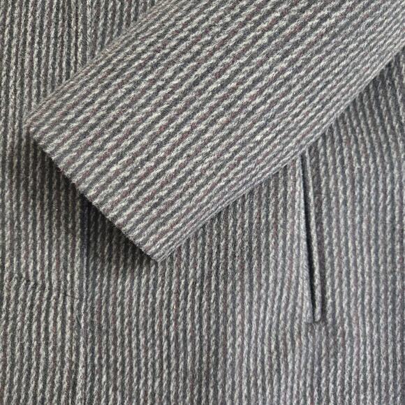 Vintage Karen Womens Wool Cashmere Peacoat Size Medium Black Gray 80s Whimsigoth - Picture 4 of 13